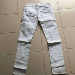 Hudson Collin skinny leg white jeans